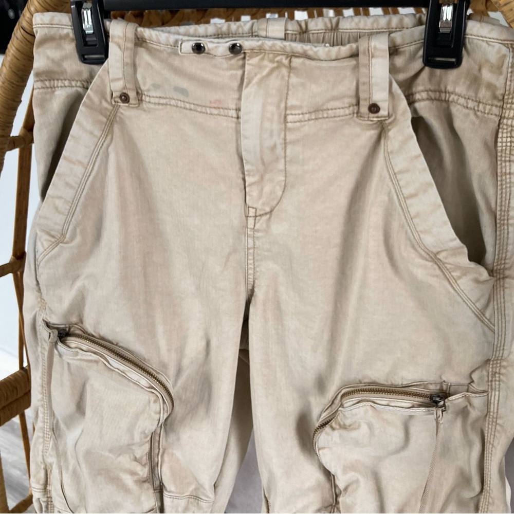 ✌🏼 Free People Cargo Joggers Beige Utility Boho Small We The Free - Picture 4 of 10